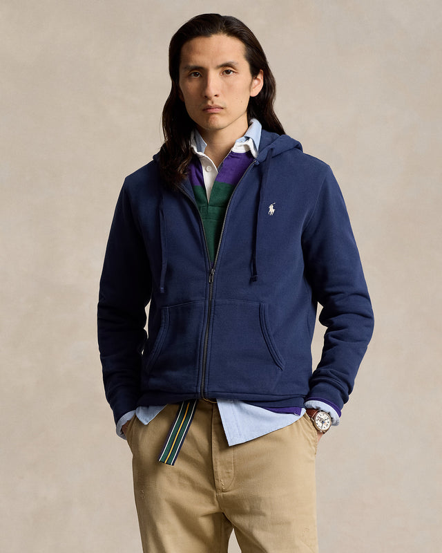 Felpa cappuccio cotone loopback
