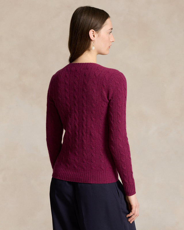 Maglia in lana e cashmire a trecce