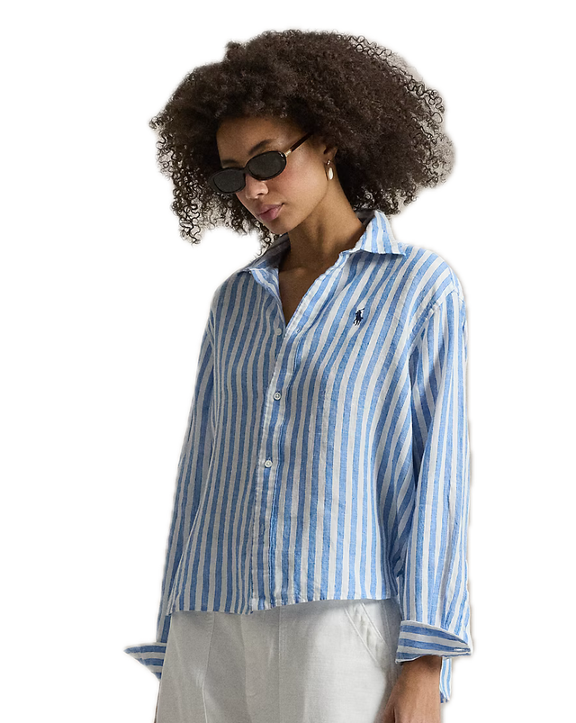 CAMICIA LINO CROP RALPH