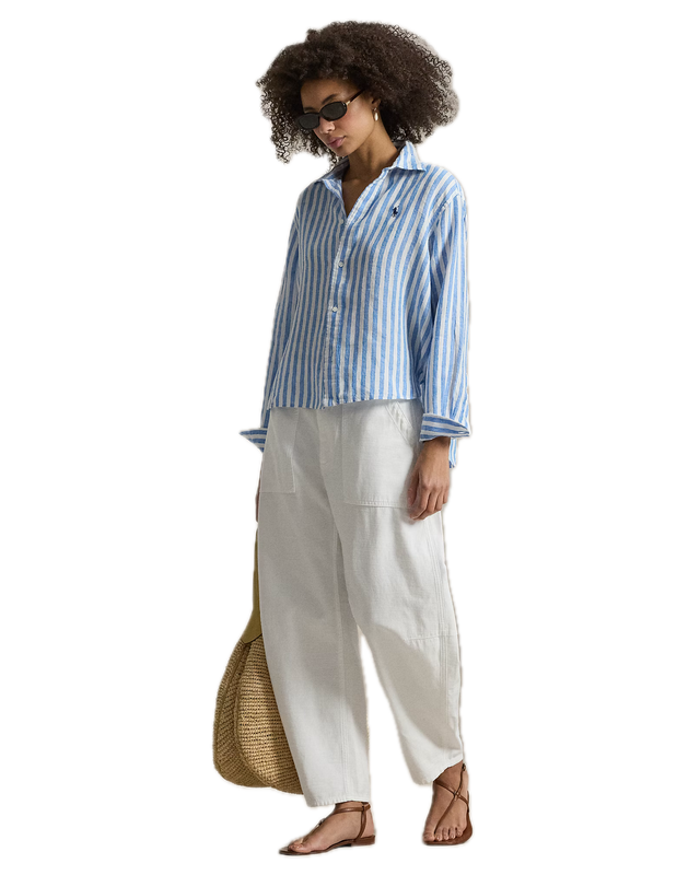 CAMICIA LINO CROP RALPH