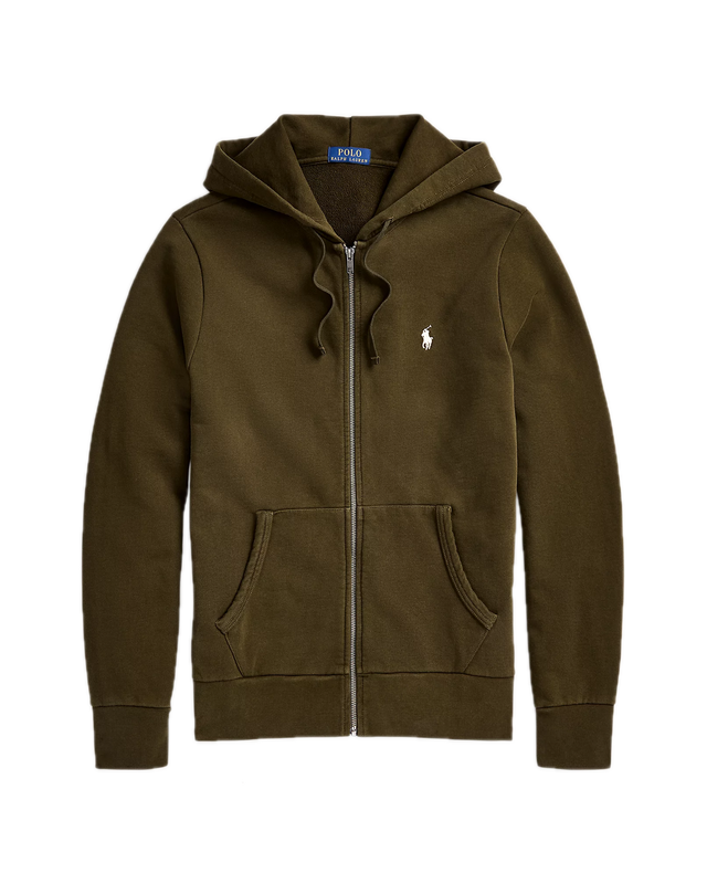 Felpa con cappuccio in cotone loopback
