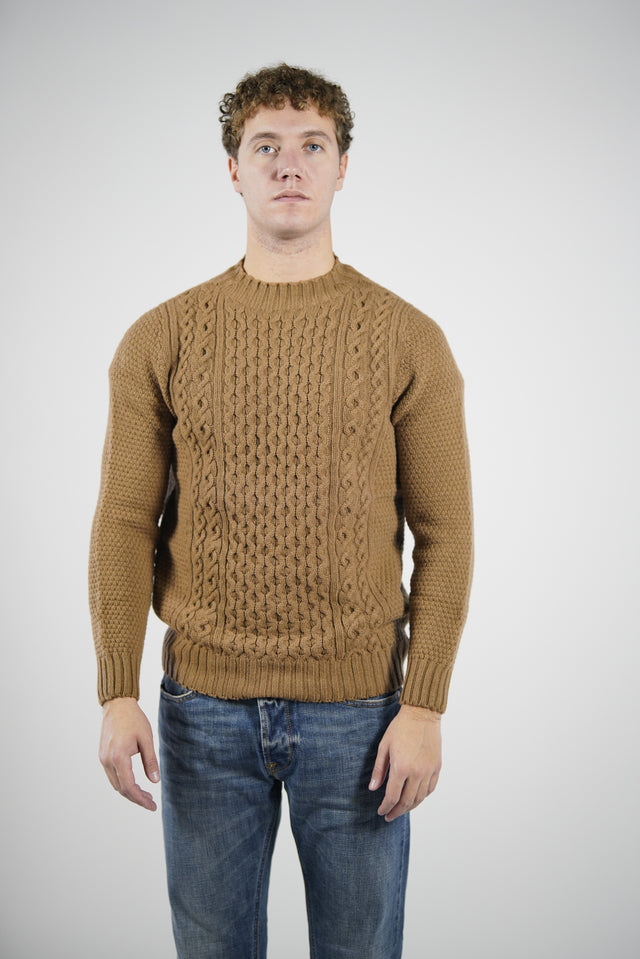 MAGLIA COLLO VULCANO TRECCIA