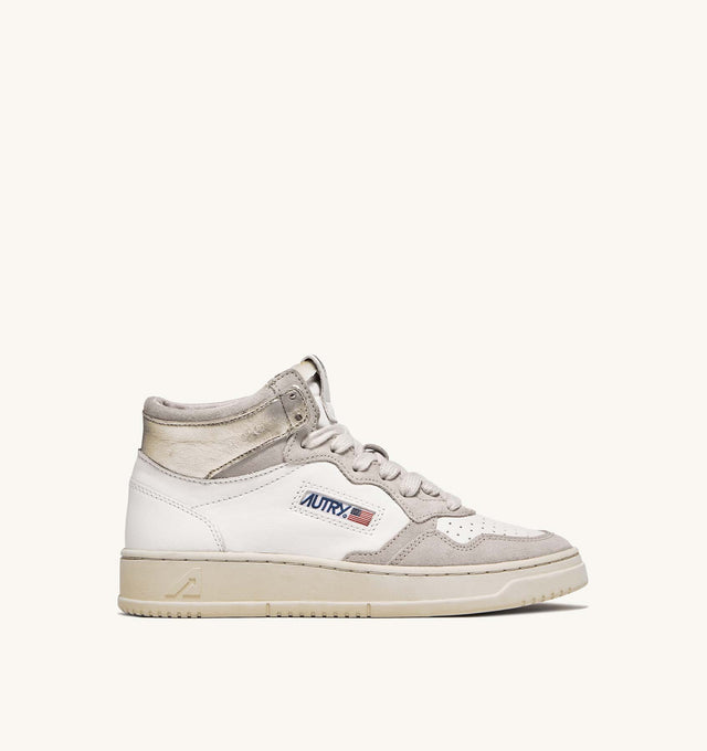 AUTRY MID PLATINUM SUEDE