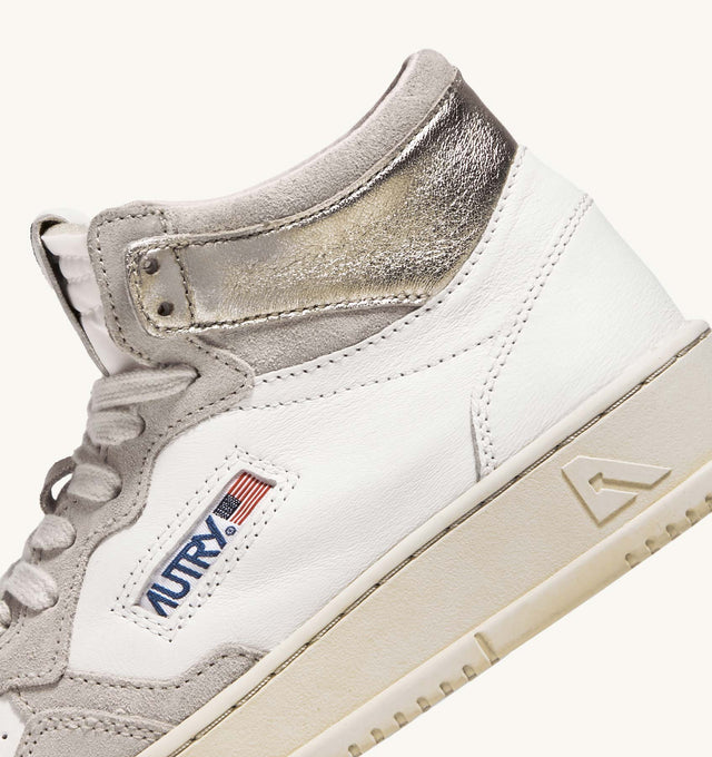 AUTRY MID PLATINUM SUEDE