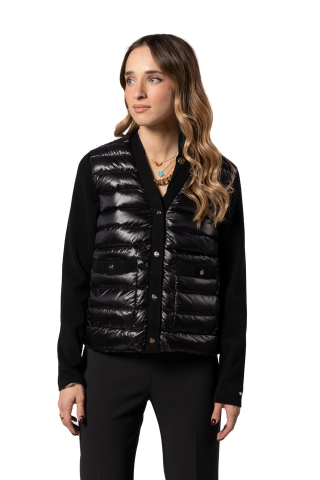 HERNO | CARDIGAN PIUMA MAGLIA COTONE