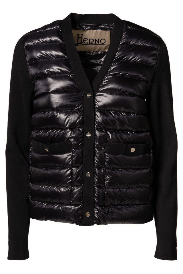HERNO | CARDIGAN PIUMA MAGLIA COTONE