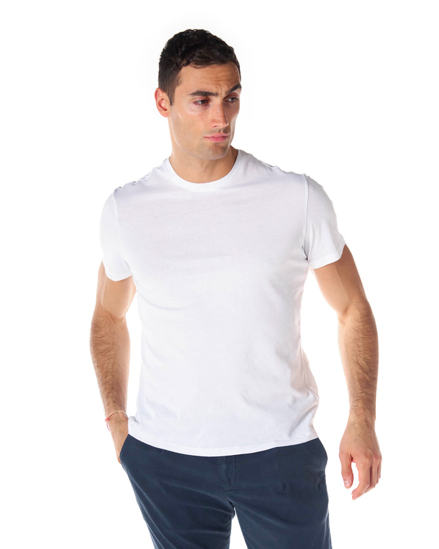 T shirt silk touch color bianco