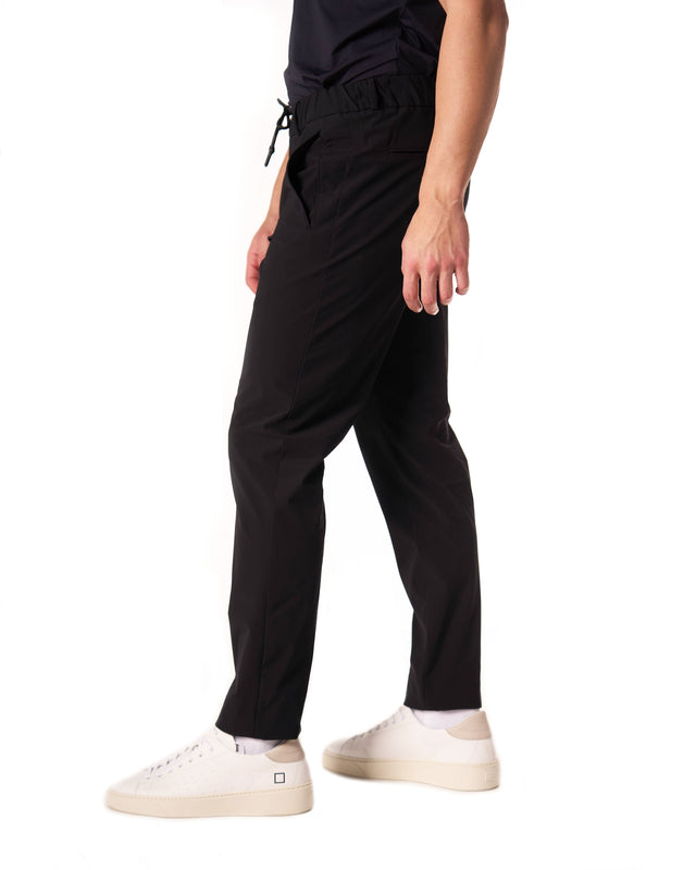 Pantaloni elastico color nero