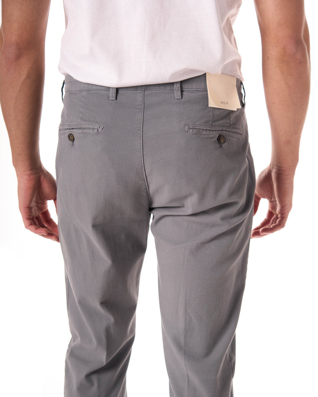 Pantaloni cotone color grigio