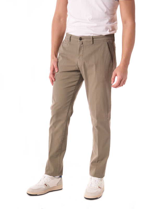 Pantaloni cotone color militare
