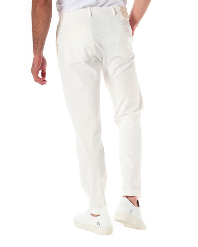 Pantaloni pinces color bianco