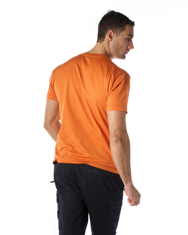 T-shirt cotone colore arancio