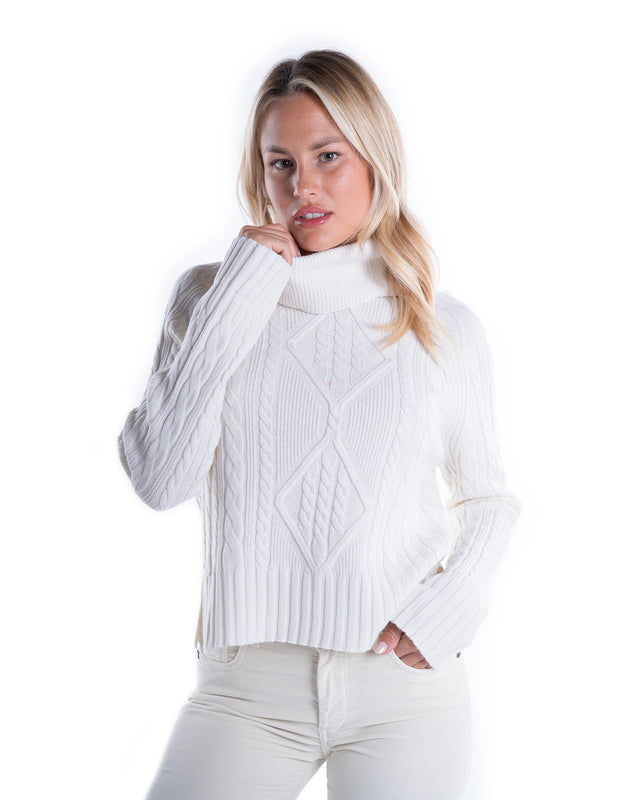 MAGLIA COLLO ALTO SETA CASHMERE