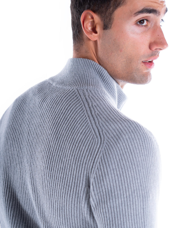 MAGLIA FULL ZIP MISTO CASHMERE