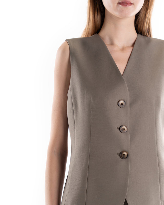 GILET TWILL VISCOSA