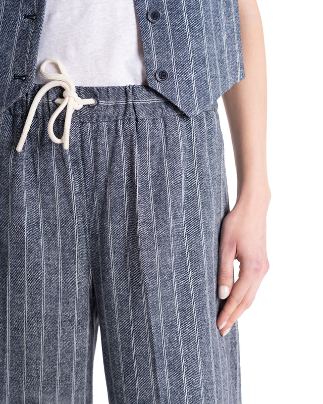 PANTALONI COULISSE GESSATO