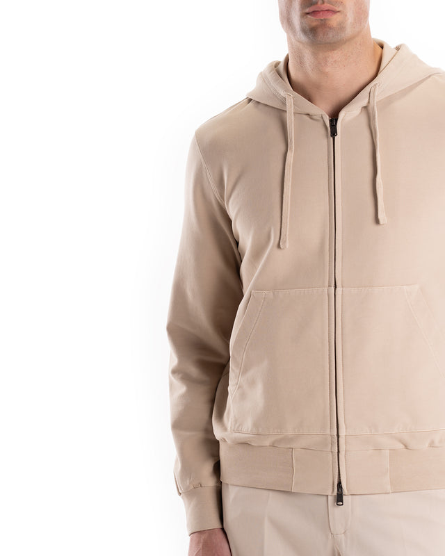FELPA FULLZIP CAPPUCCIO