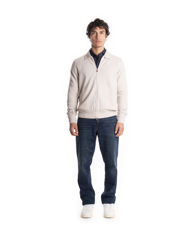 GIUBBINO ZIP CASHMERE