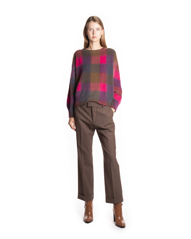 PANTALONE RISVOLTO LANA STRETCH