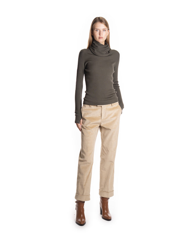 PANTALONE RISVOLTO VELLUTO