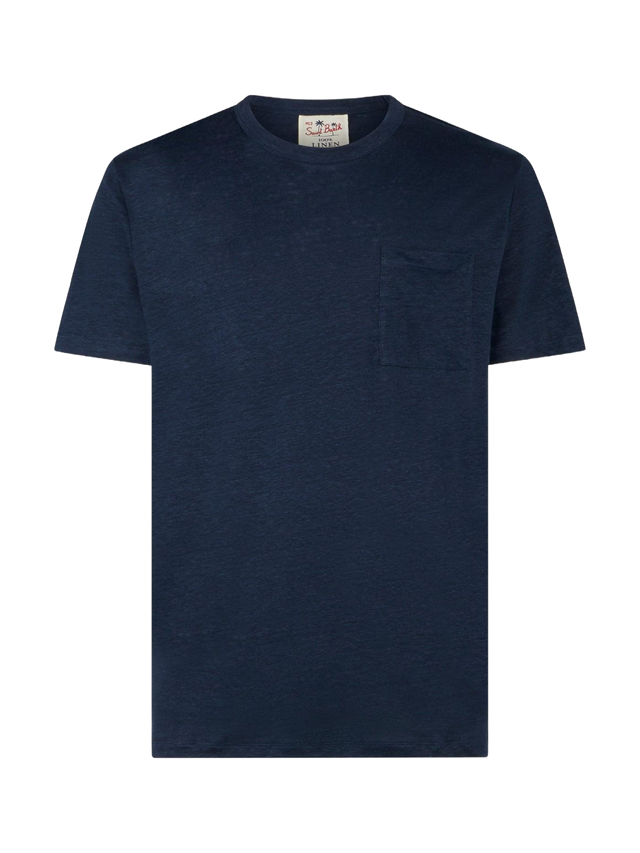 T-shirt da uomo in jersey di lino