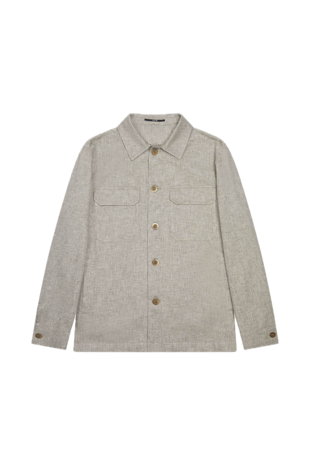 OVER SHIRT MISTO LINO