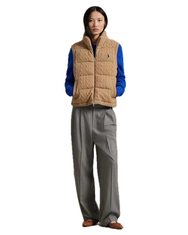 GILET TRECCIA LANA