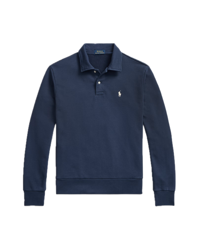 FELPA IN COTONE LOOPBACK CON COLLO