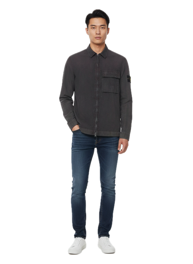 OVERSHIRT COTONE SMERIGLIATO