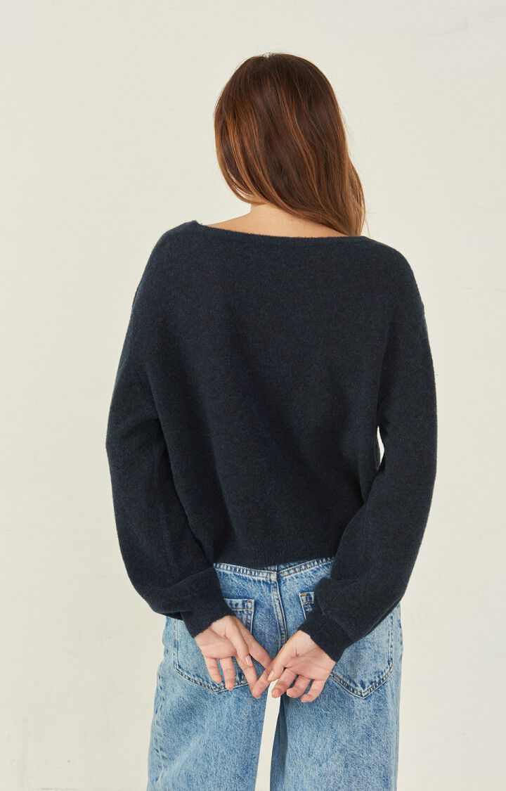 MAGLIA SCOLLO A V BLU