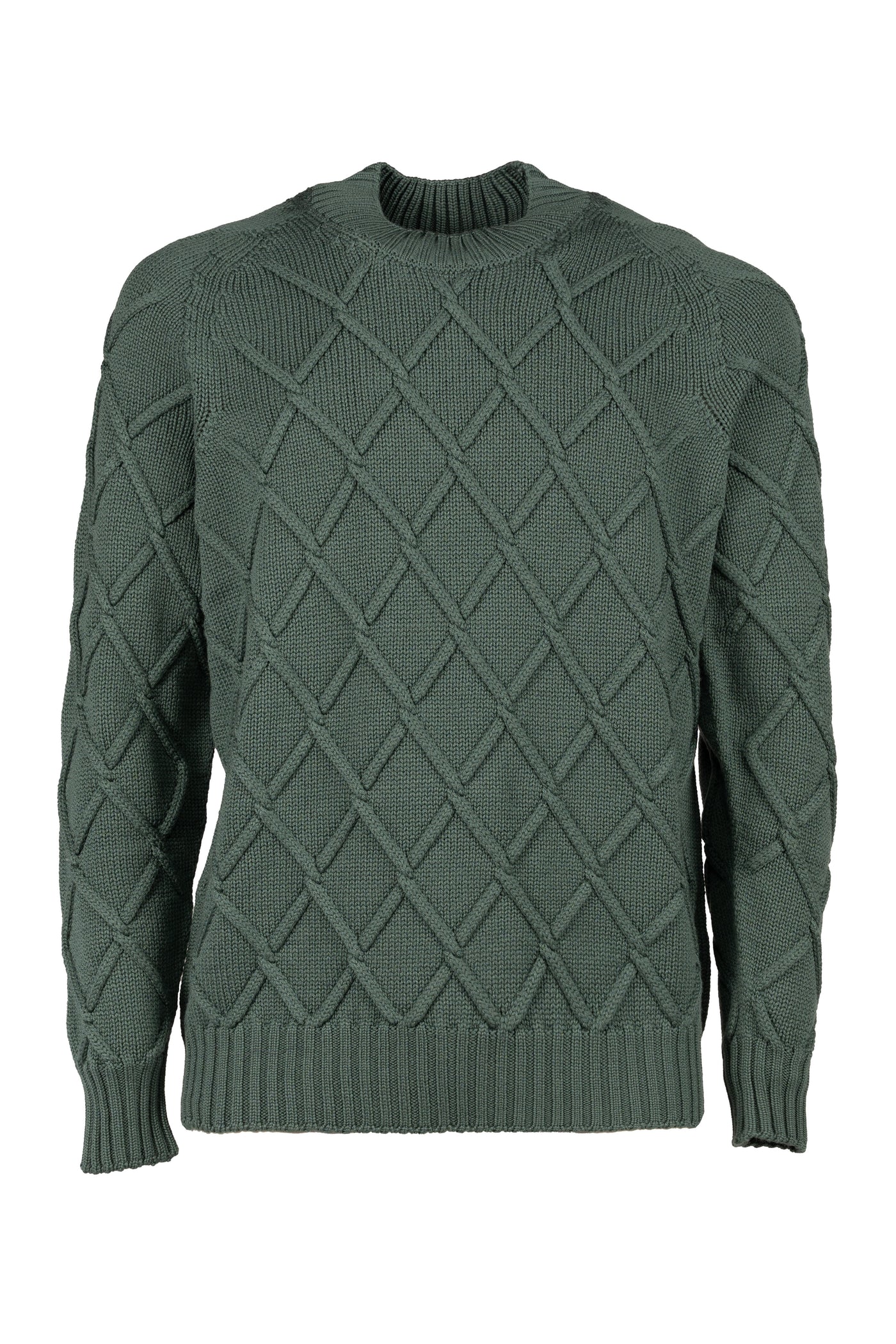MAGLIA GIROCOLLO ROMBI 3D