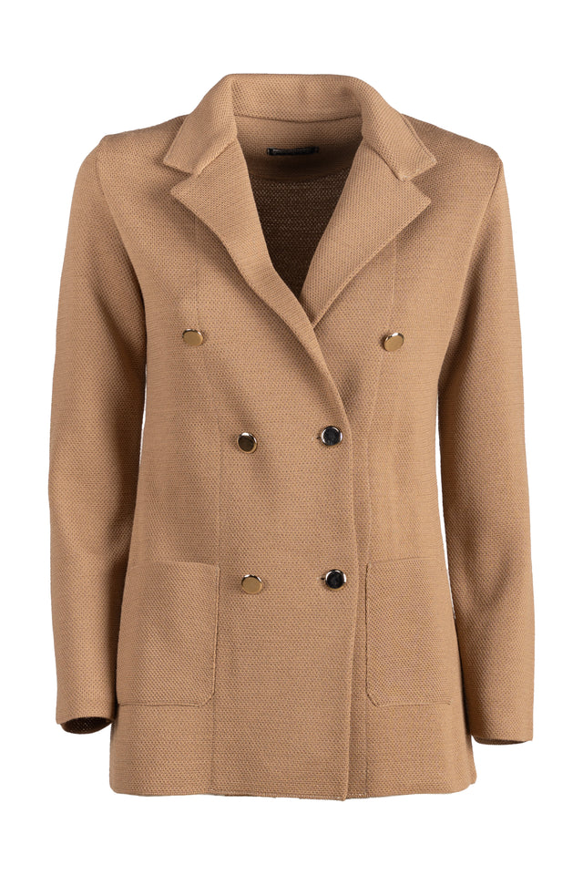 GIACCA IN MAGLIA DOPPIOPETTO BEIGE