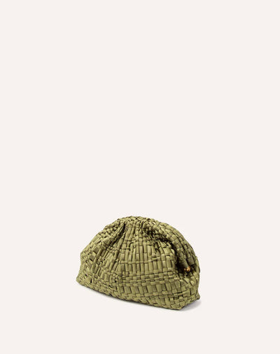 POUCH INTRECCIO CATENA  GOLD