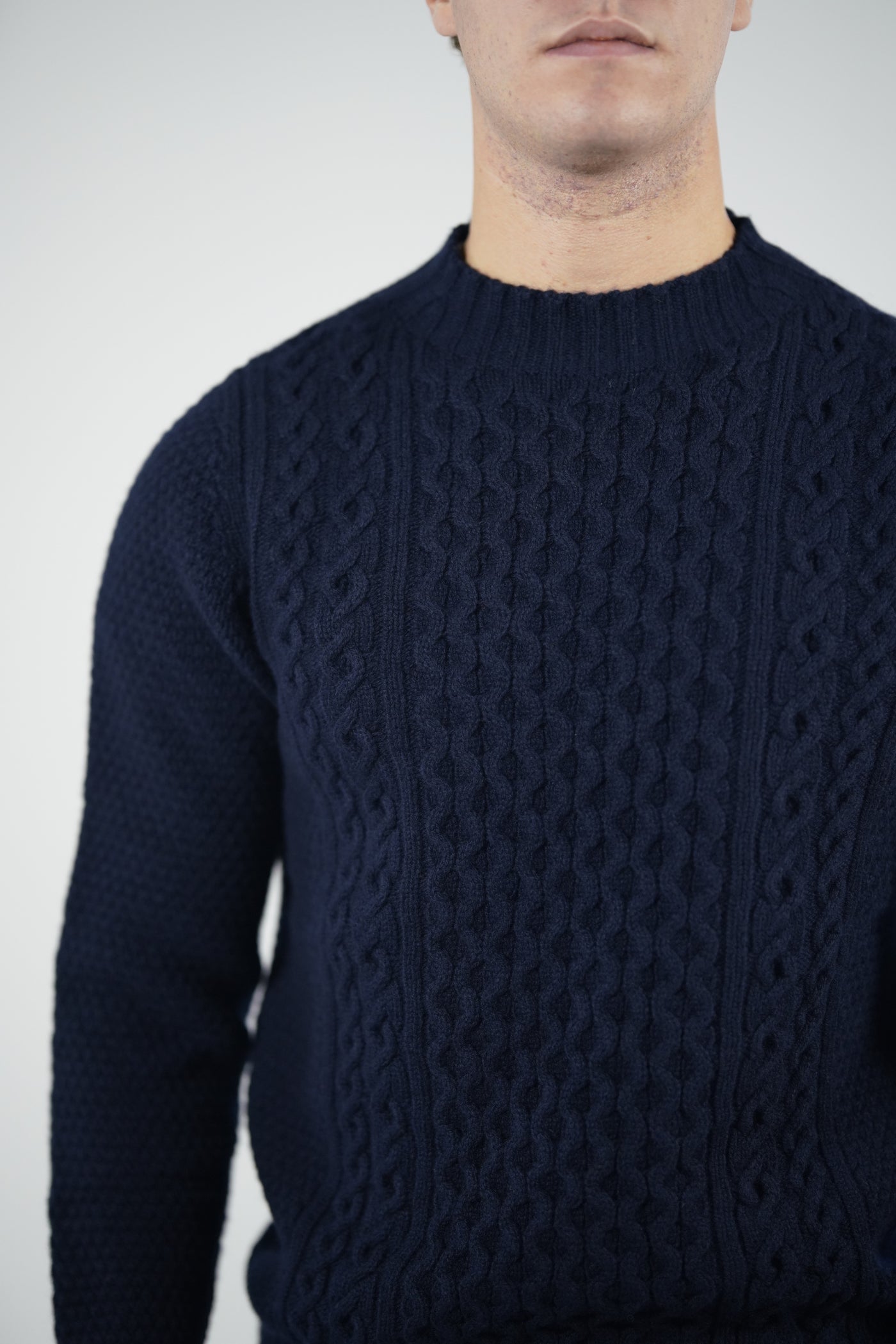 MAGLIA COLLO VULCANO TRECCIA