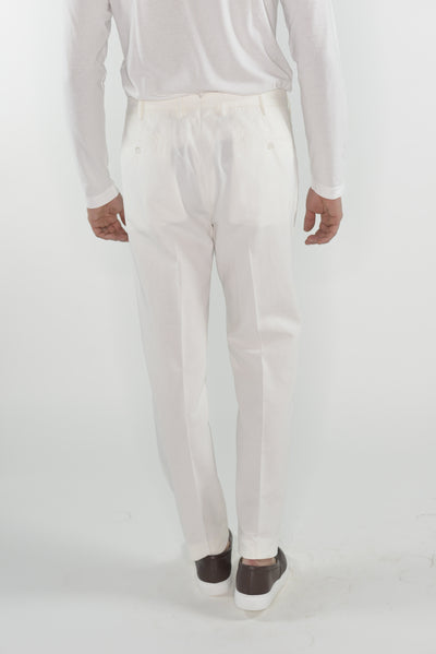 PANTALONE LINO COTONE STRETCH
