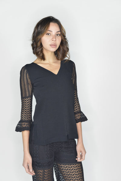 MAGLIA SV MANICHE CROCHET