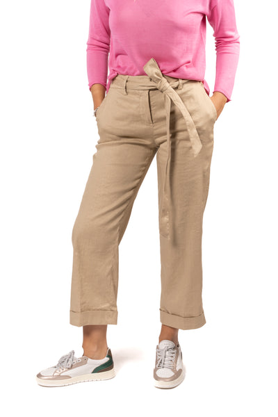 RE-HASH | PANTALONE LINO NELLY CINTURA
